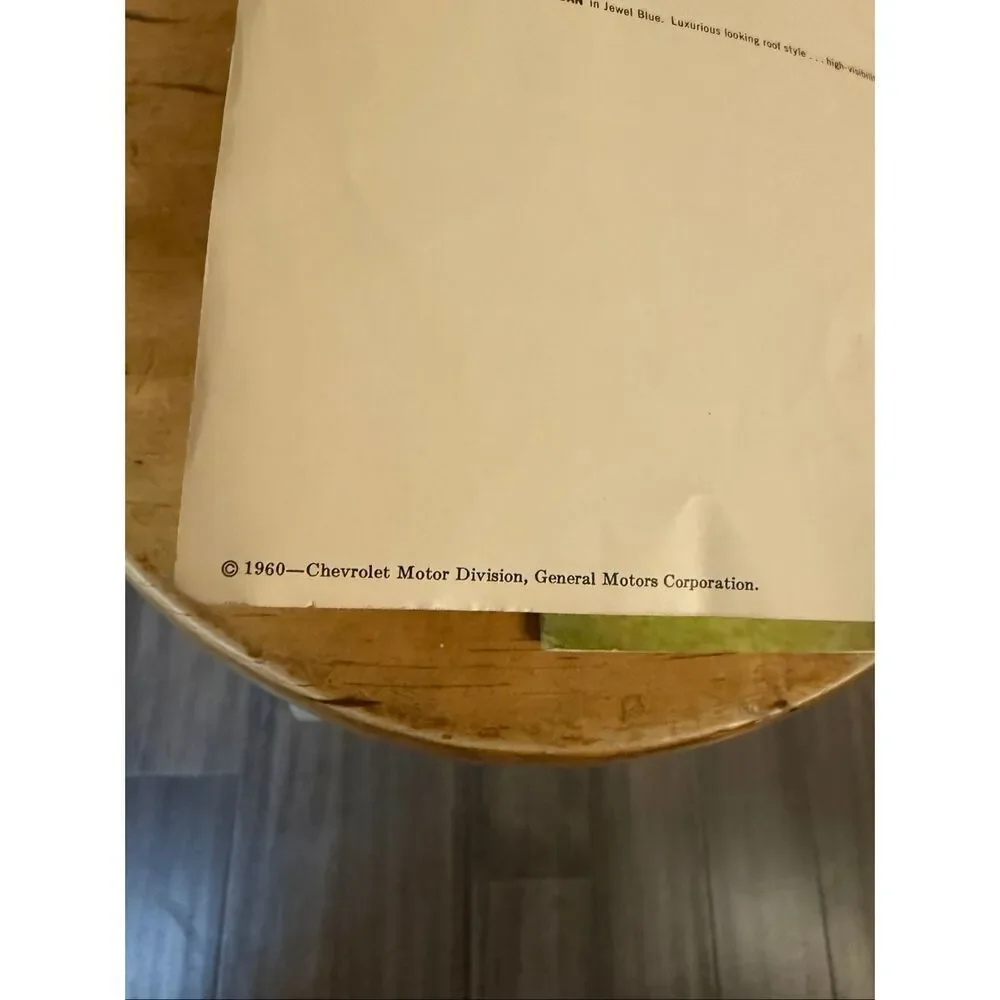 1961 Chevrolet 7 piece paper lot (6552)